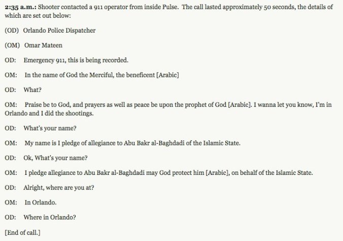 911 Call from Omar Mateen